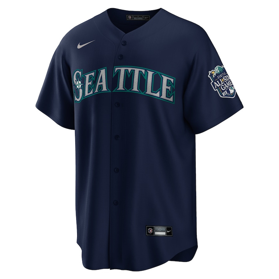 Alternative view of Ichiro Suzuki 51 Seattle Mariners Alternate Men Baseball Jersey - Navy 