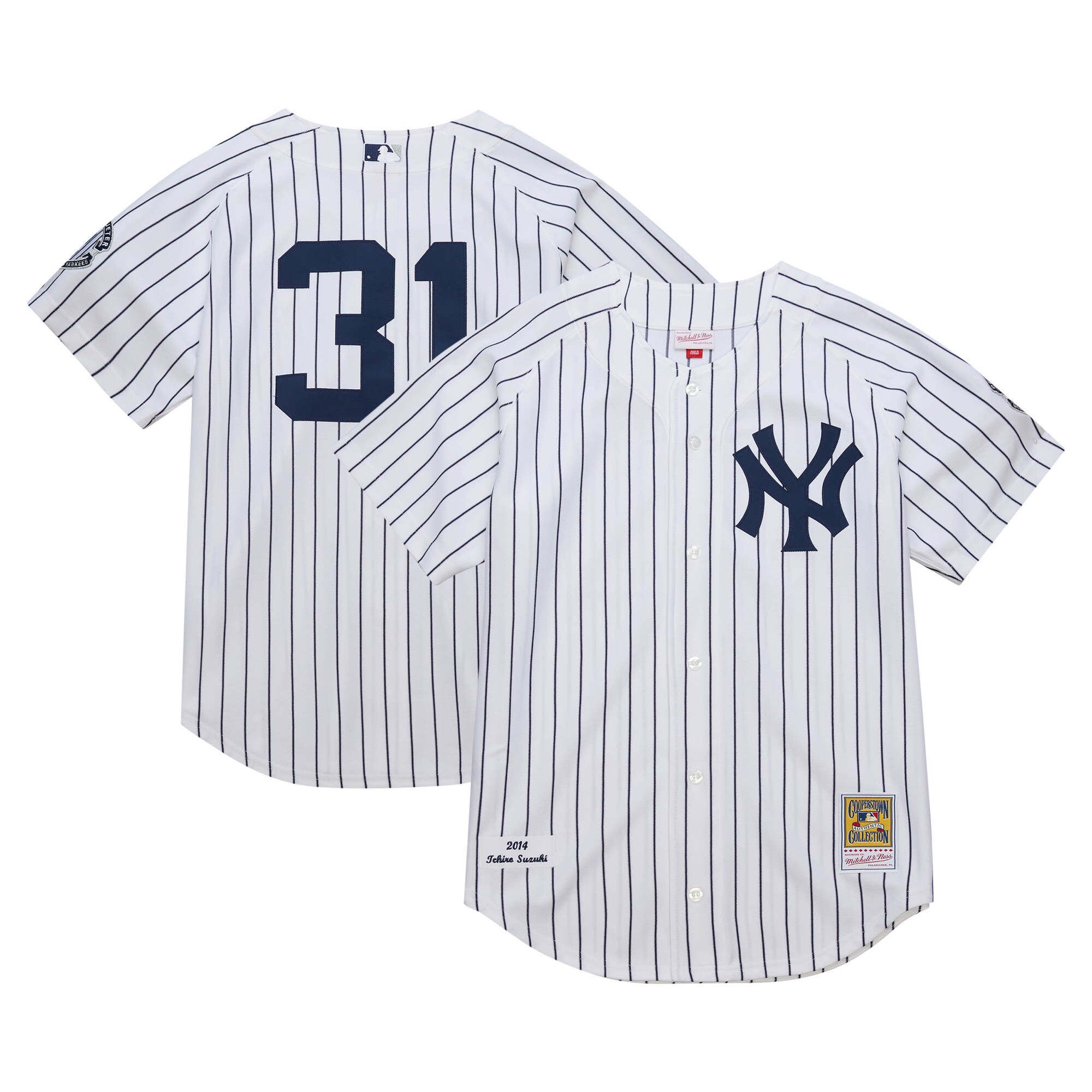 Ichiro Suzuki New York Yankees Mitchell & Ness 2014 Cooperstown Collection Authentic Throwback Baseball Jersey - White