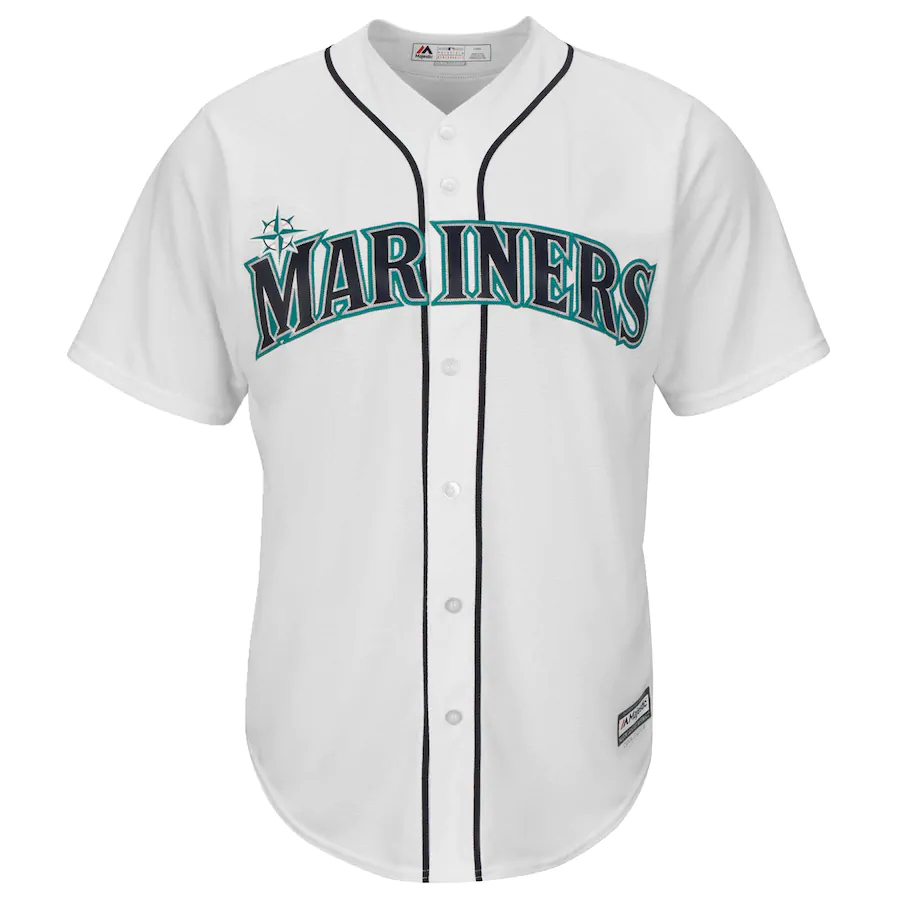 Alternative view of Ichiro Suzuki Seattle Mariners Majestic Home Official Cool Base Player Baseball Jersey - White