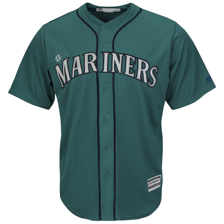 Alternative view of Ichiro Suzuki Seattle Mariners Majestic Official Cool Base Player Baseball Jersey - Aqua