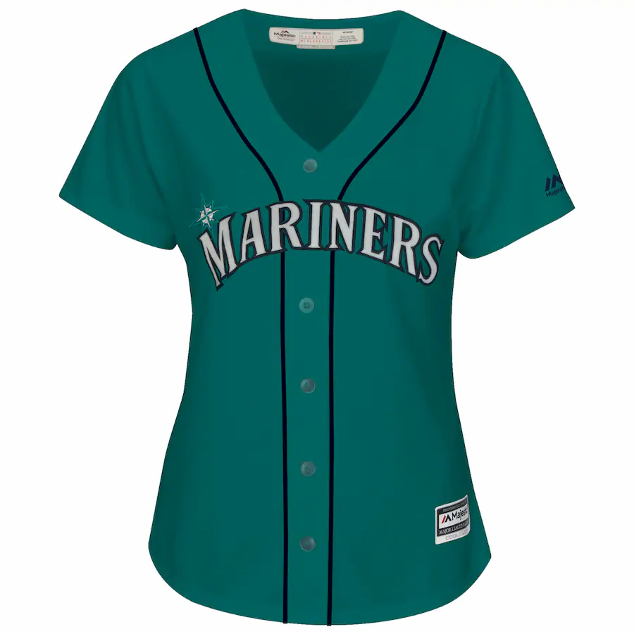 Alternative view of Ichiro Suzuki Seattle Mariners Majestic Women's Cool Base Player Baseball Jersey - Aqua
