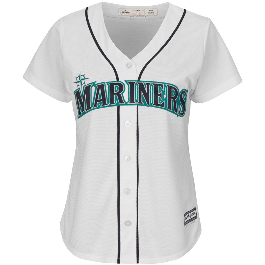 Alternative view of Ichiro Suzuki Seattle Mariners Majestic Women's Team Cool Base Player Baseball Jersey - White