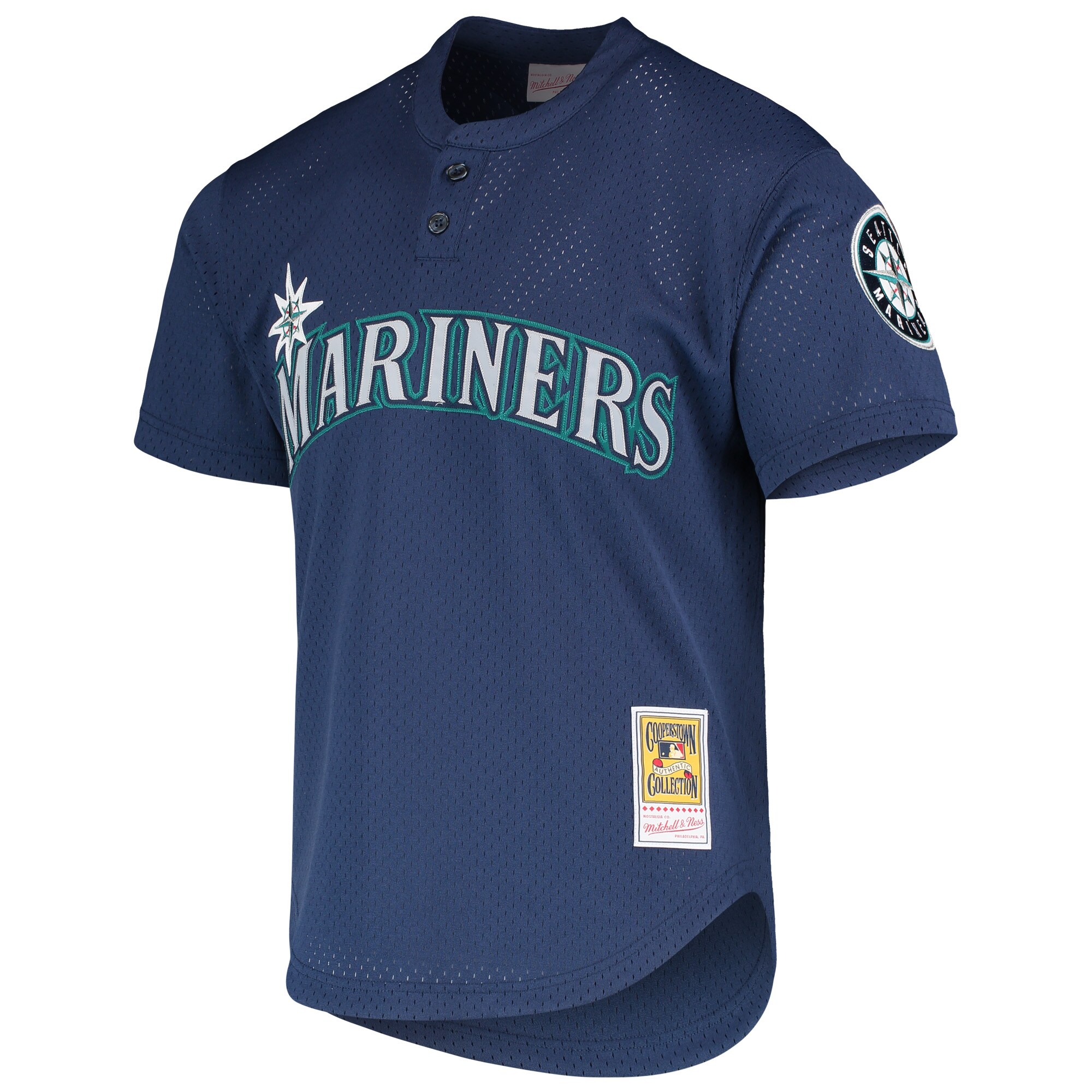 Alternative view of Ichiro Suzuki Seattle Mariners Mitchell & Ness Cooperstown Collection Mesh Batting Practice Baseball Jersey - Royal