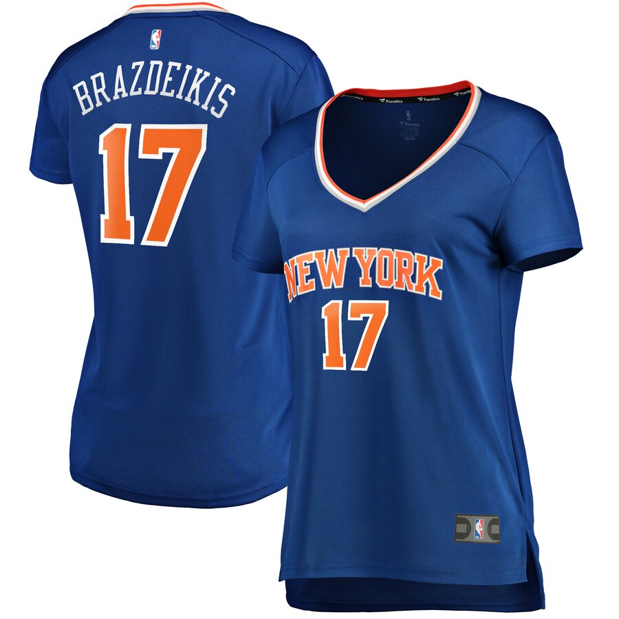 Ignas Brazdeikis New York Knicks Fanatics Branded Women's Fast Break Player Replica Basketball Jersey - Icon Edition - Blue