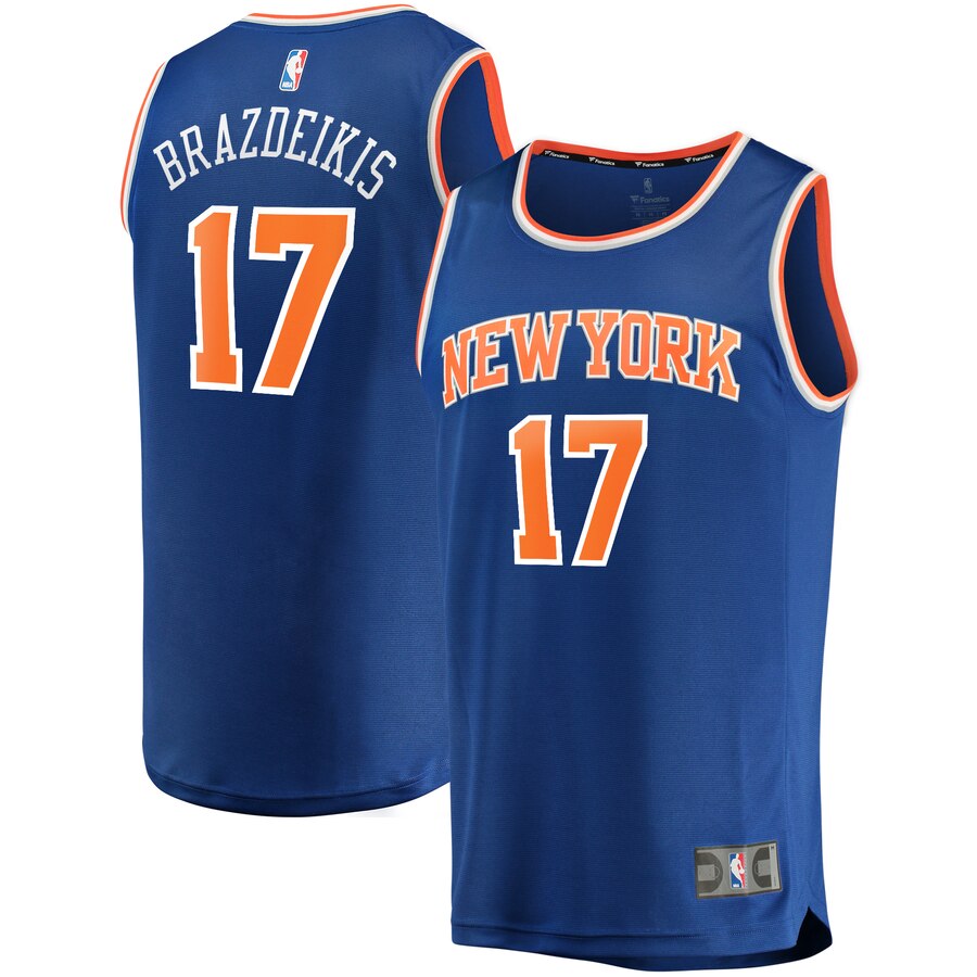 Ignas Brazdeikis New York Knicks Fanatics Branded Youth Fast Break Replica Player Basketball Jersey - Icon Edition - Blue