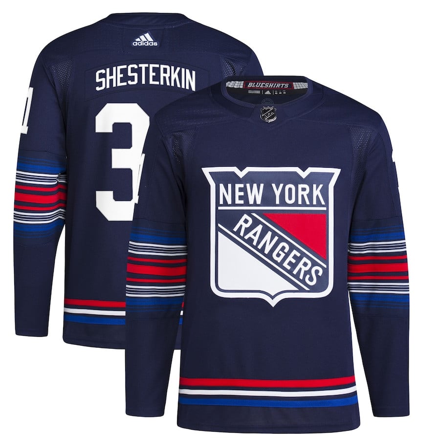 Igor Shesterkin 31 New York Rangers Alternate Primegreen Men Hockey Jersey - Navy - JS798 