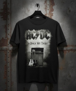 AC/DC "In Rock We Trust" in black T-shirt