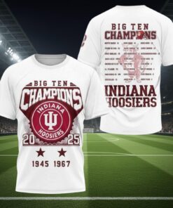 Indiana Hoosiers Big Ten Championship 2025 3D Shirt, IU Football Big 10 Champs 3D Shirt