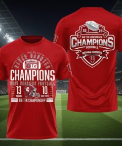 Indiana Hoosiers Big Ten Championship 2025 3D Shirt, IU Football Big 10 Champs 3D Shirt