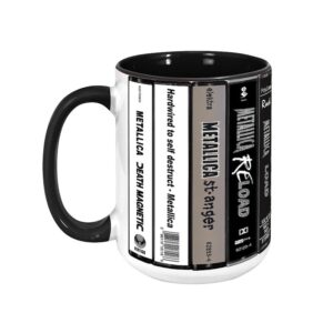 Alternative view of Metallica Albums Cassette Collection Retro Accent Mug