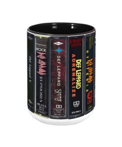 Alternative view of Def Leppard Albums Cassette Retro Collection Accent Mug