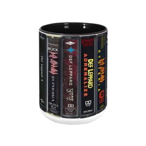 Alternative view of Def Leppard Albums Cassette Retro Collection Accent Mug