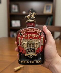 Alternative view of Guns Up, Champions! Celebrate the 2025 Big 12 Victory with the Red Raiders “Wreck ‘Em Tech” Collector’s Bottle
