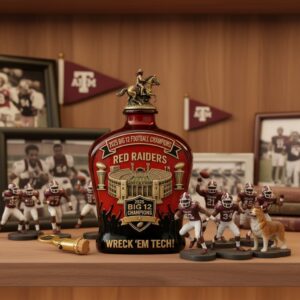 Guns Up, Champions! Celebrate the 2025 Big 12 Victory with the Red Raiders “Wreck ‘Em Tech” Collector’s Bottle
