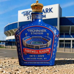 Highmark Stadium 2025 Farewell Commemorative Whiskey Bottle Buffalo Football Tribute