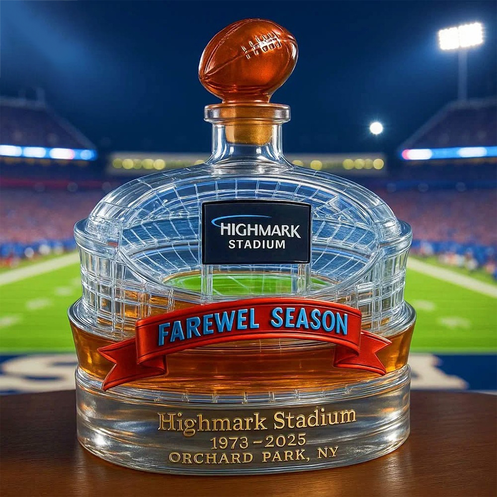 Highmark Stadium Orchard Park Farewell Season Whiskey Bottle 2025