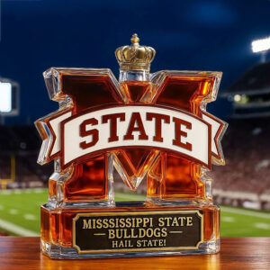 Mississippi State University Bulldogs Whiskey Bottle