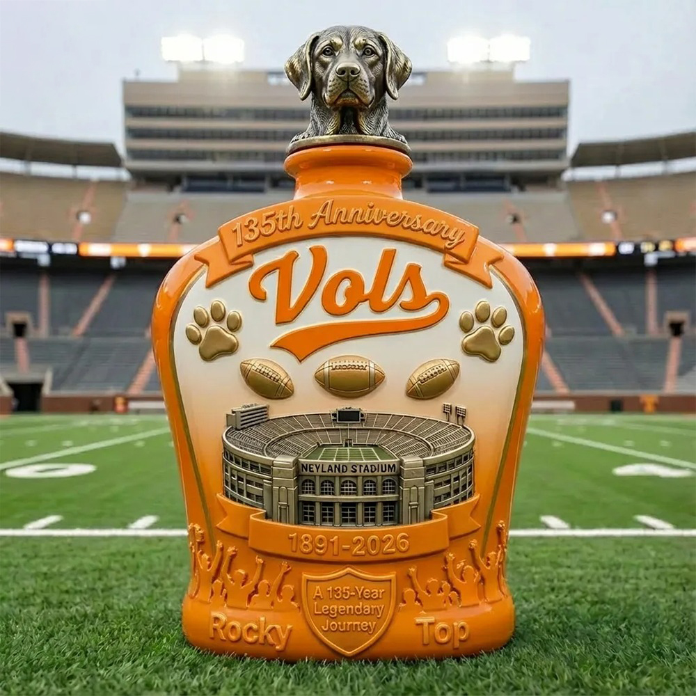 Tennessee Vols 135Th Anniversary Collectors Whiskey Bottle Decanter