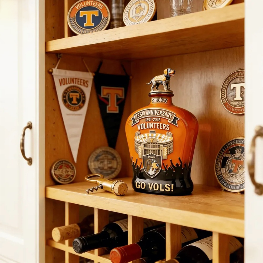 Tennessee Volunteers 135Th Anniversary Commemorative Edition Whiskey Bottle Decanter - Image 3