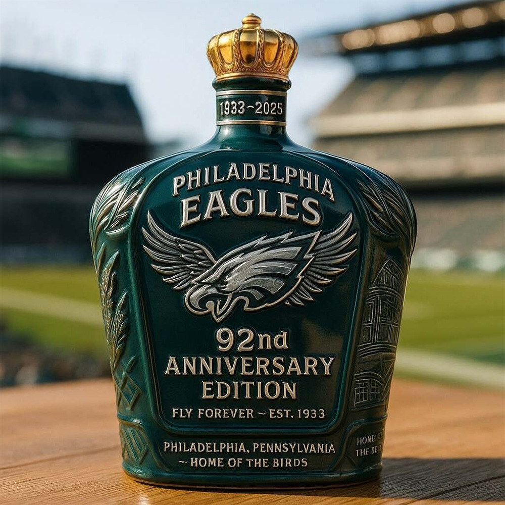 2025 Philadelphia Eagles 92Nd Anniversary Whiskey Bottle - Image 3