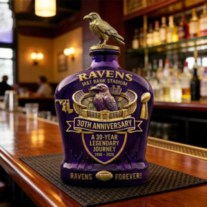 Alternative view of Baltimore Ravens 30Th Anniversary Commemorative Whiskey Bottle Decanter