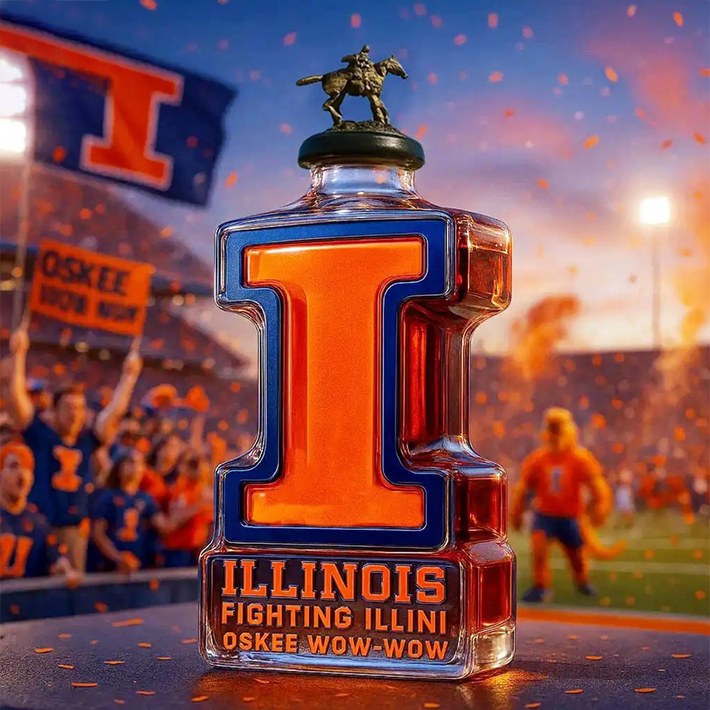 Illinois Fighting Illini Limited Edition Collectors Whiskey Bottle 2025 - Image 3