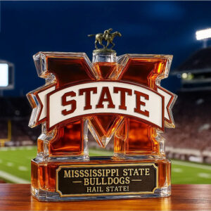 Alternative view of Mississippi State University Bulldogs Whiskey Bottle