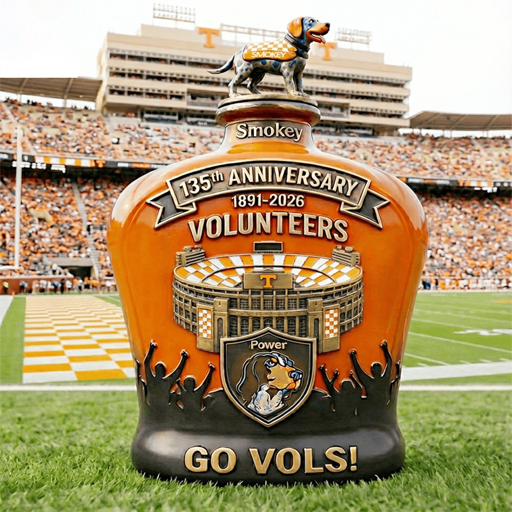 Tennessee Volunteers 135Th Anniversary Commemorative Edition Whiskey Bottle Decanter