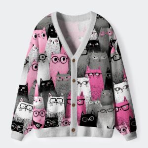Cats With Attitude Ugly Cardigan Sweater