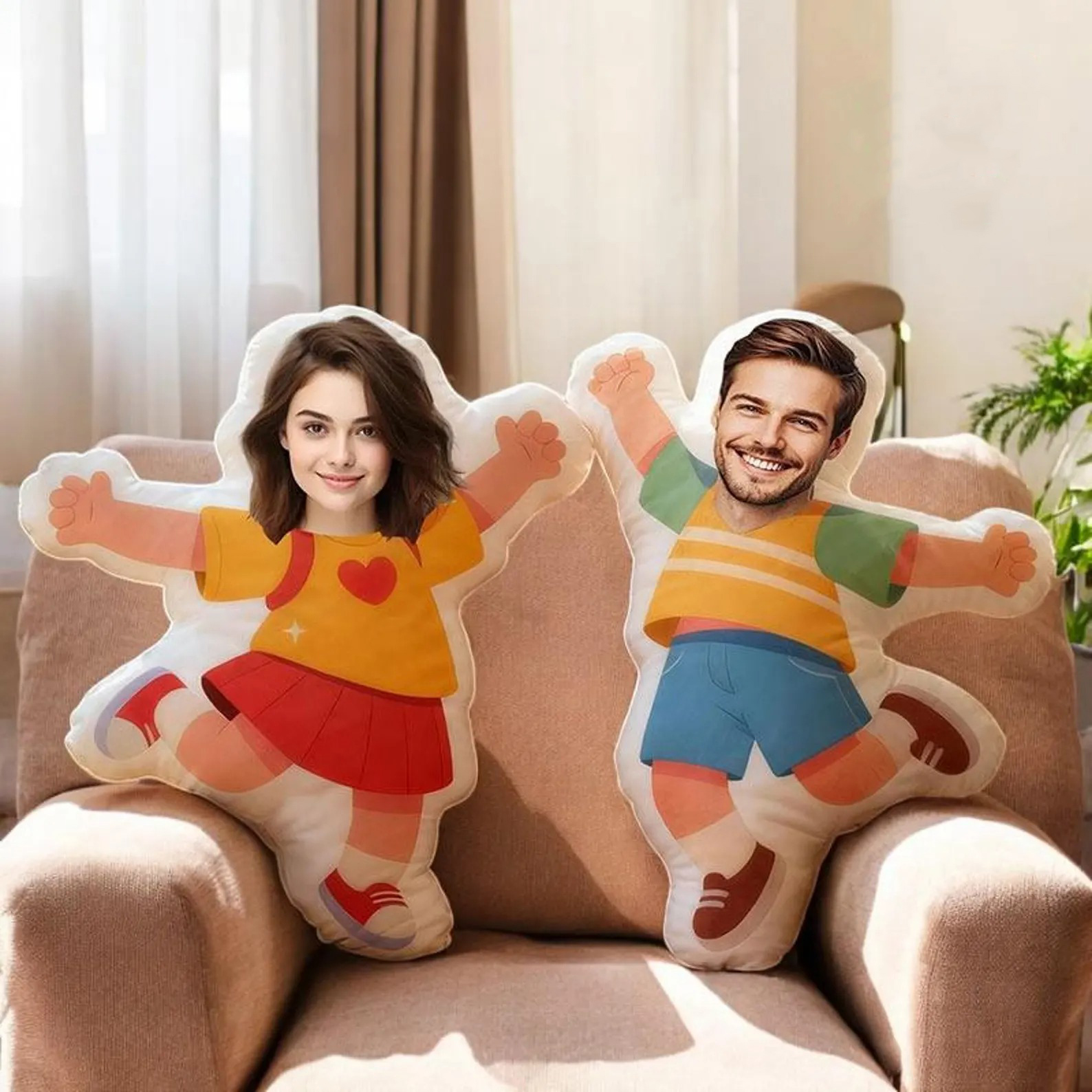Funny Custom Face Pillow Personalized Photo Cushion Gift for Couple Girlfriend Boyfriend Husband Wife Holiday Decor - Image 6