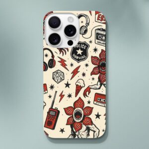 Alternative view of Iphone Hawkins Phone Case - Retro Horror Inspired Tough Case