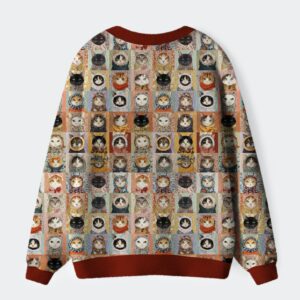 Alternative view of Kitty Quilt Ugly Cardigan Sweater