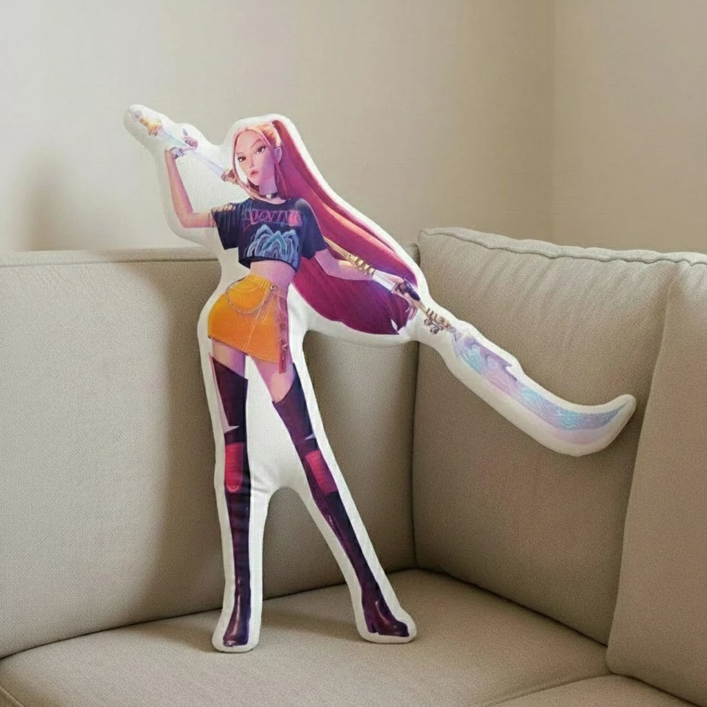 Cute Chibi Huntrix Pillow – Rumi Mira Zoey Warrior Plush, K-pop Demon Hunter, Personalized Kids Gift, Adorable Christmas Present - Image 4