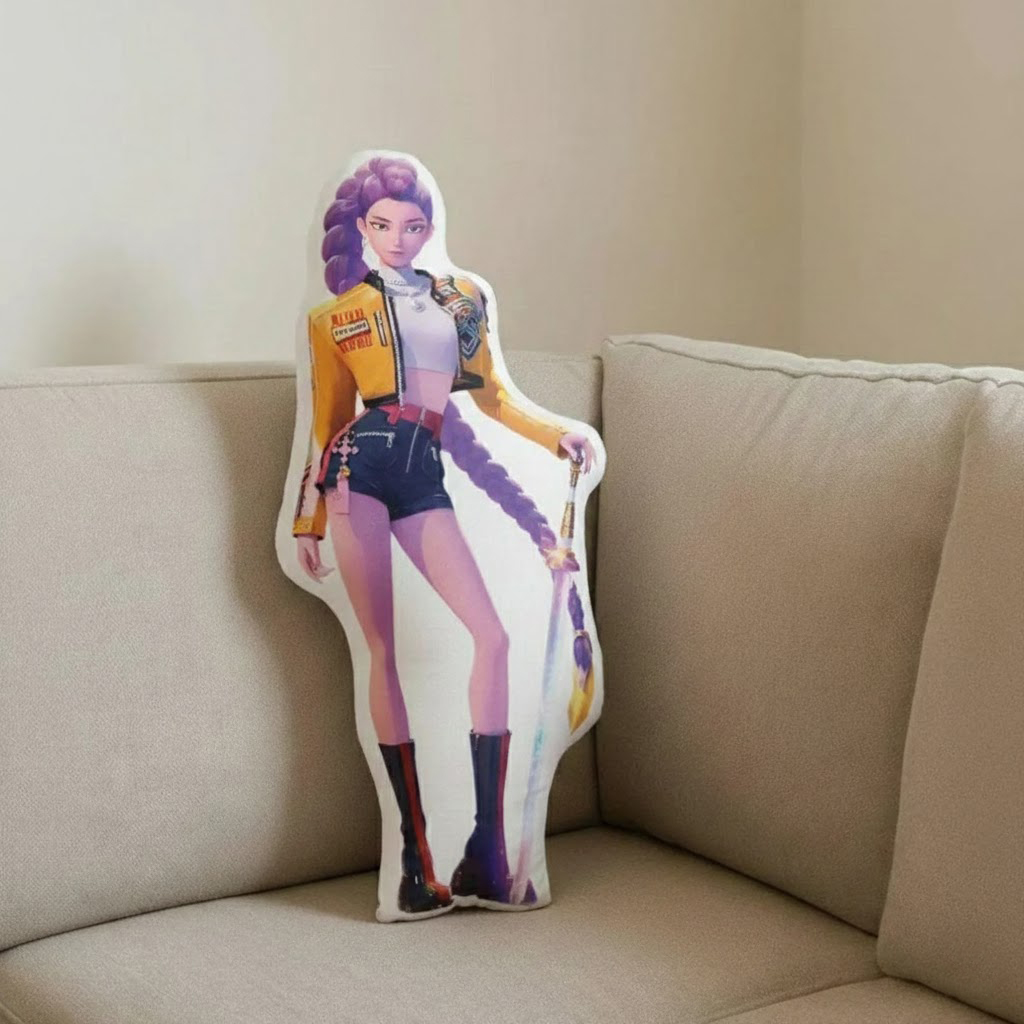 Cute Chibi Huntrix Pillow – Rumi Mira Zoey Warrior Plush, K-pop Demon Hunter, Personalized Kids Gift, Adorable Christmas Present - Image 5