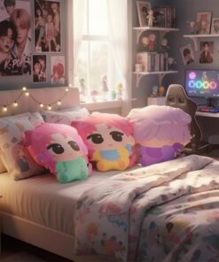 Kawaii Blue-Haired Chibi Cat-Girl Plush