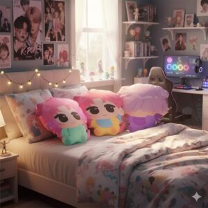 Kawaii Blue-Haired Chibi Cat-Girl Plush