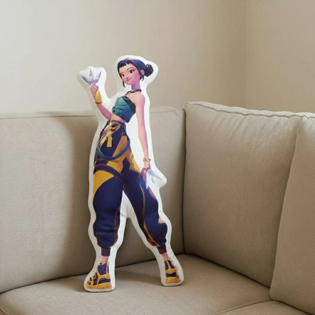 Cute Chibi Huntrix Pillow – Rumi Mira Zoey Warrior Plush, K-pop Demon Hunter, Personalized Kids Gift, Adorable Christmas Present - Image 3