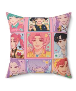 K-pop Idol Anime Grid Pillow Case