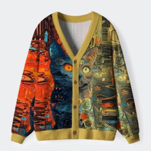 The Rise Of The Mechanical Cat Ugly Cardigan Sweater