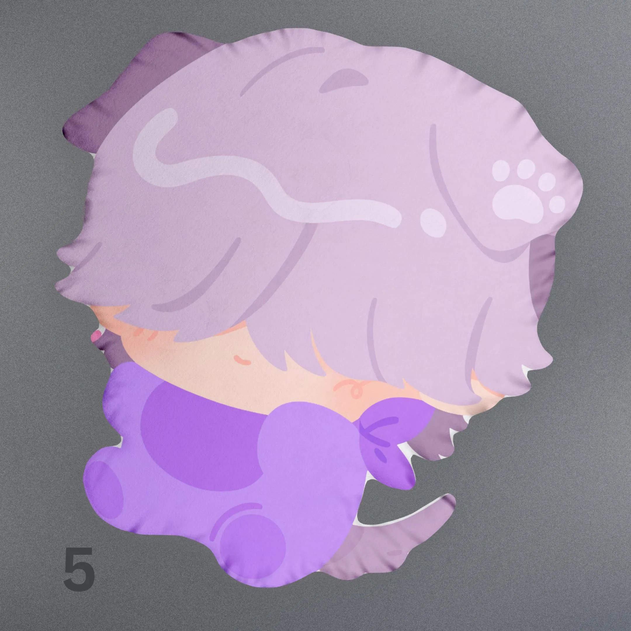 Kawaii Blue-Haired Chibi Cat-Girl Plush - Image 5