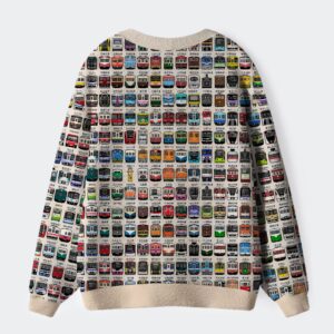 Alternative view of Exploring Japan Through Its Unique Trains Ugly Cardigan Sweater