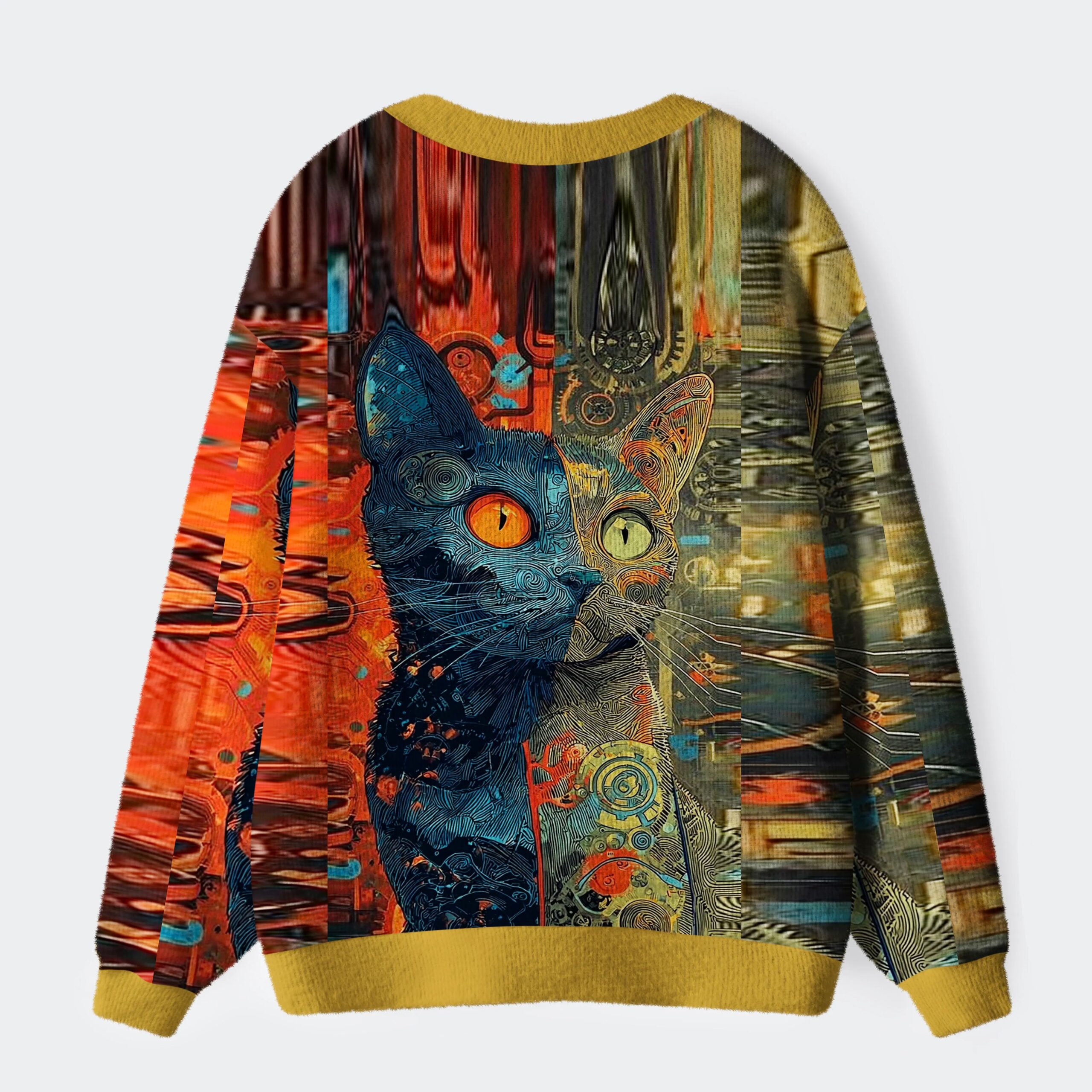The Rise Of The Mechanical Cat Ugly Cardigan Sweater - Image 2