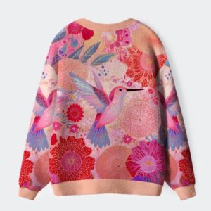 Alternative view of Birdsong And Blossoms Ugly Cardigan Sweater