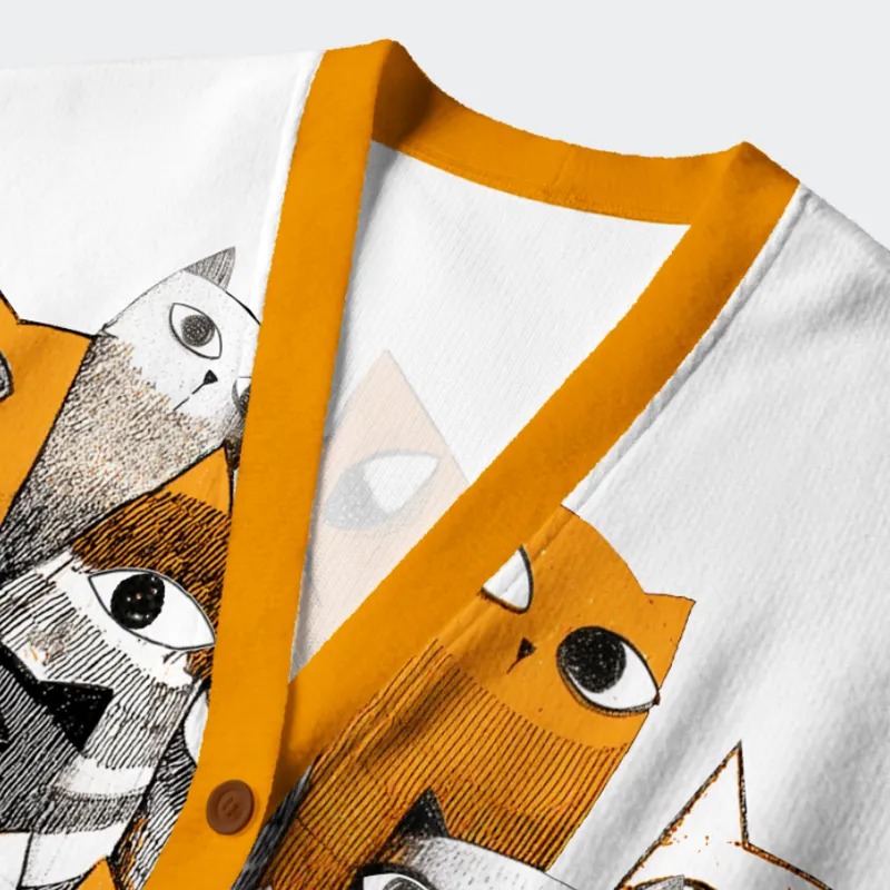 A Chorus Of Cats Cardigan Sweater - Image 3