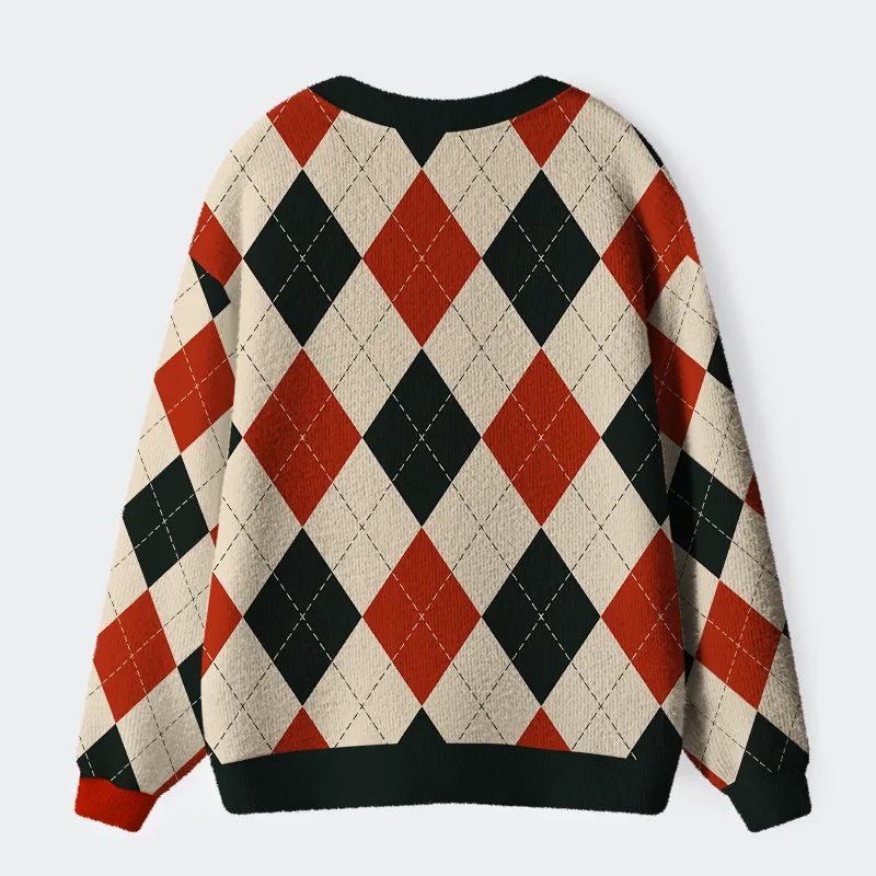 Joker:No Sanity Allowed Ugly Cardigan Sweater - Image 2