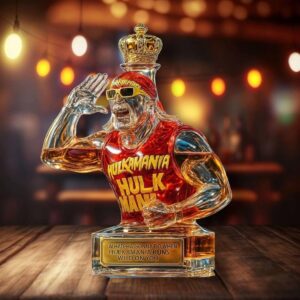 Hulk Hogan Hand To Ear Custom Whiskey Bottle