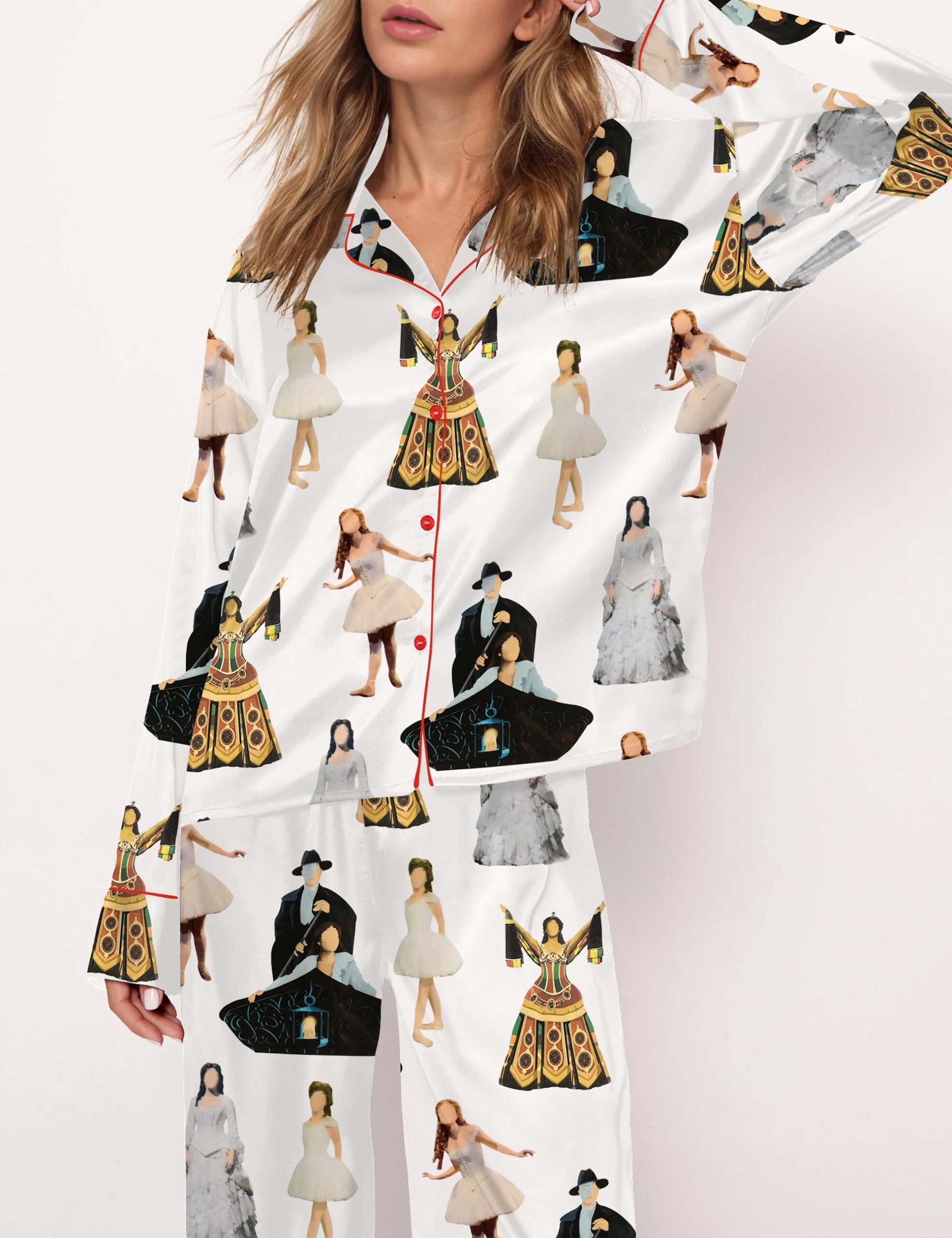 Christine The Phantom Of The Opera Satin Pajama Set For Women