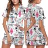 Elvis Presleyv Satin Pajamas Set For Women