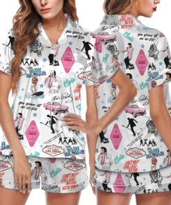 Elvis Presleyv Satin Pajamas Set For Women
