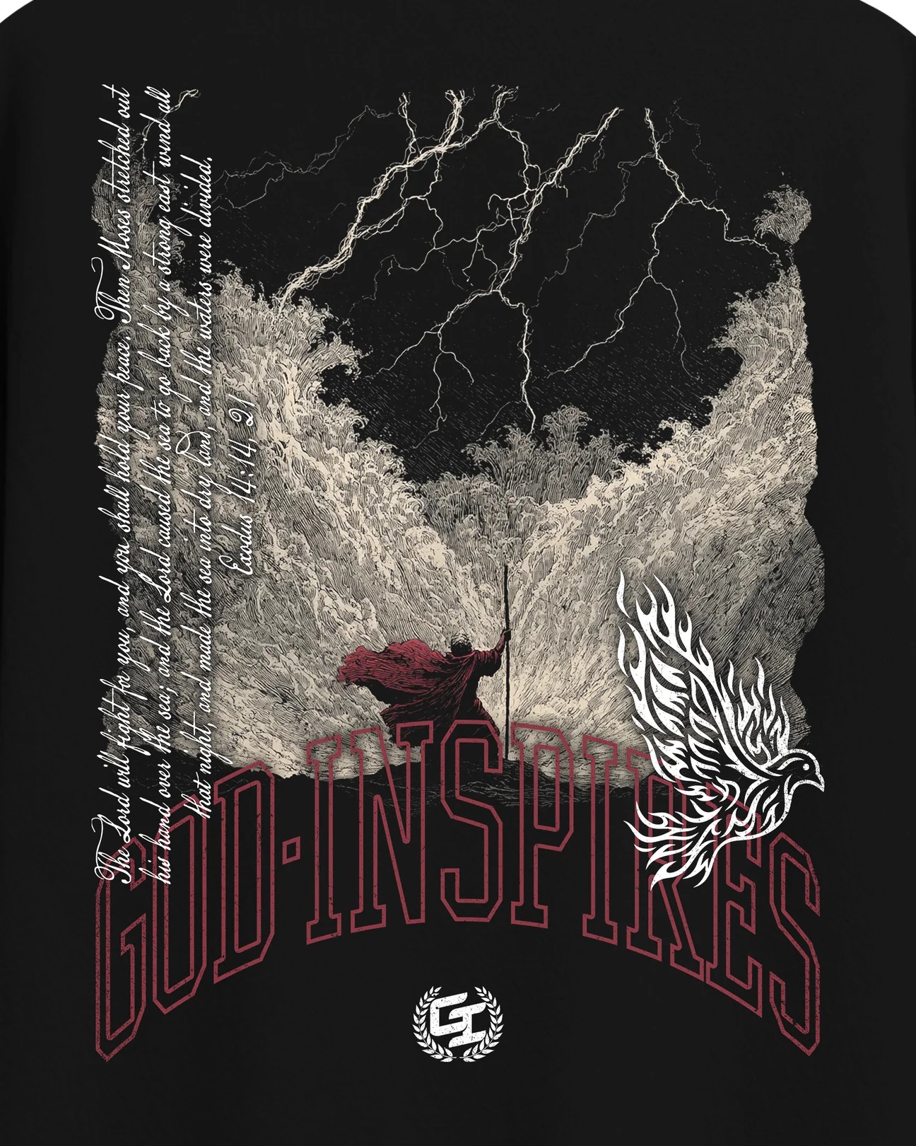 'Moses Parting the Red Sea' Oversized T-Shirt - Image 3